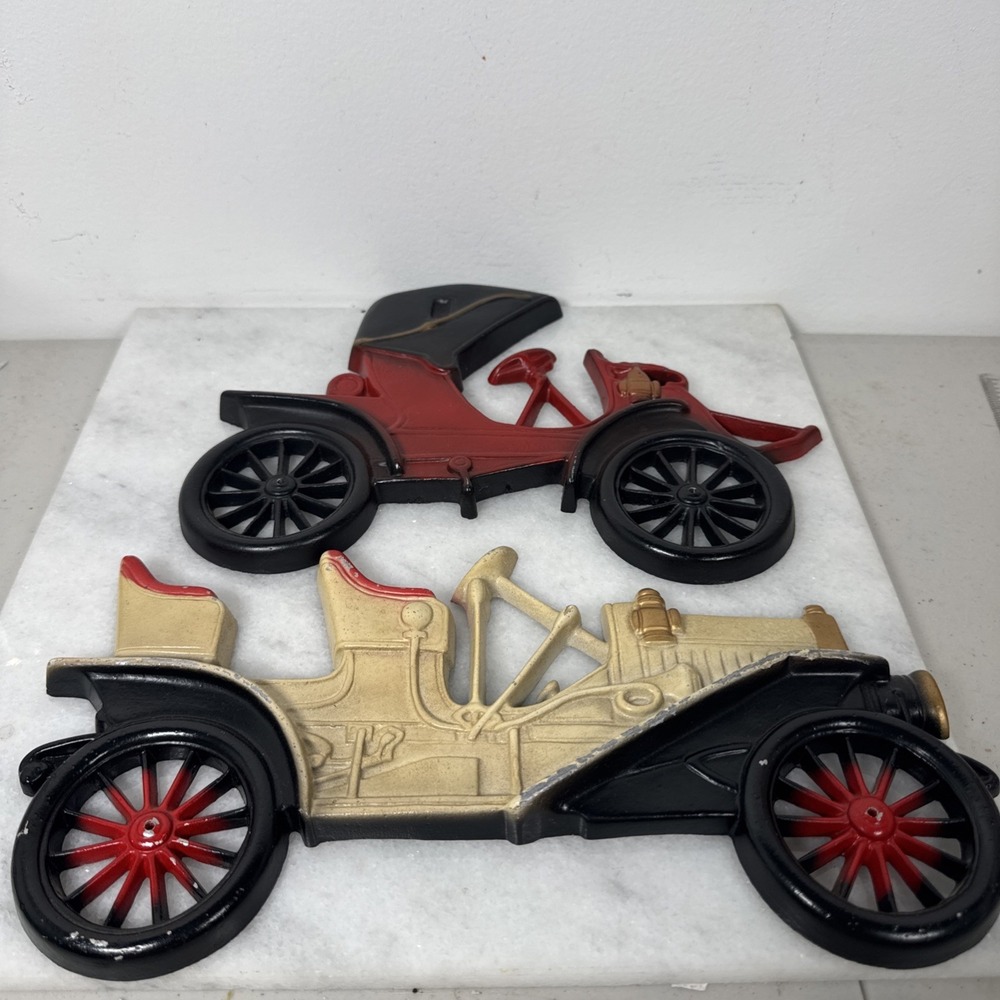 Set of 2 Vintage Cars Metal Art Wall Decor Midwest Products Piece Buick